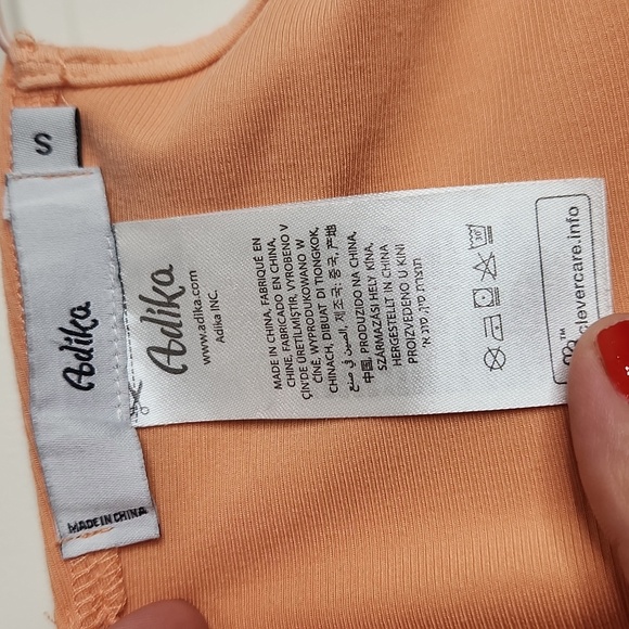 Adika Orange Strappy Women's Top - Picture 5 of 5